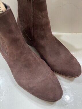 Moreno Romero Brown Chelsea Nuebuck Leather Boots Mexican 26 Mens 7.5 Womens 9